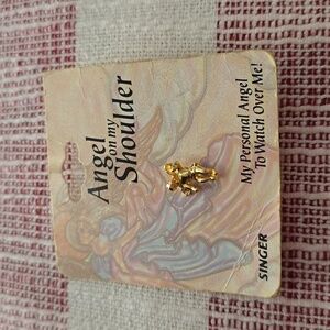 Singer Vintage Angel on my Shoulder Pin - NWOT